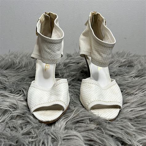 chanel white and gold heels|vintage chanel heels.